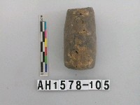 藏品(灰褐色細砂陶網墜)的圖片